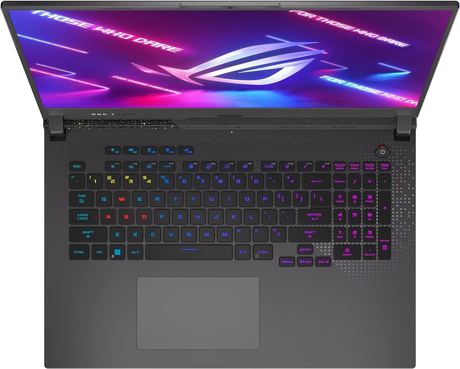 Asus ROG Strix G17 Gaming Laptop Gaming-Notebook (AMD Ryzen 9, RTX 4070, 1024 GB SSD, IPS Display 32 GB RAM NVIDIA RTX 4070 Windows 11 QWERTZ Tastatur)