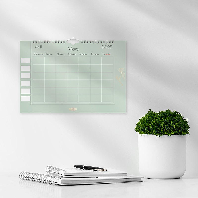 Veggkalender hjemmets timpeplan