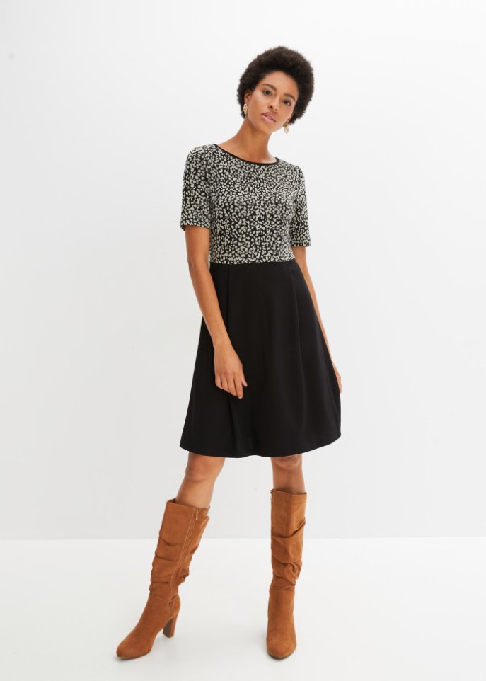 Jerseykleid mit Glitzer