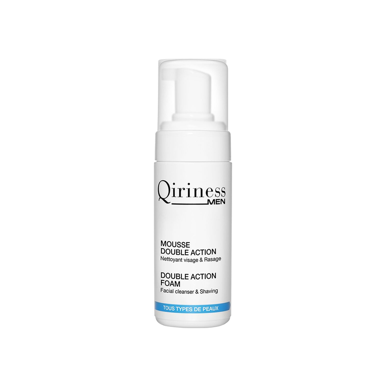 Qiriness Mousse Double Action Nettoyant visage & Rasage