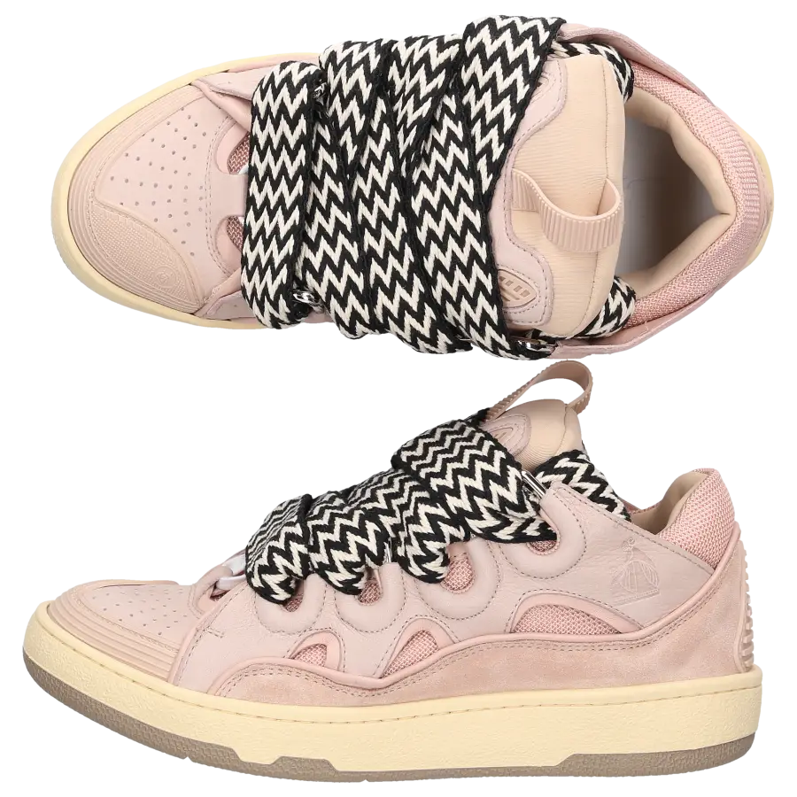Lanvin - Sneaker low CURB Veloursleder - pink