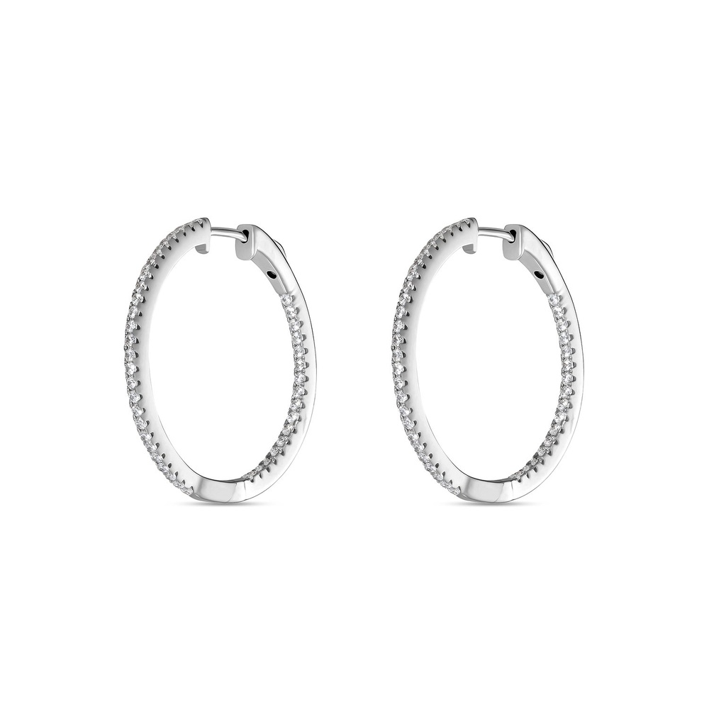 FAVS Créoles 925 Argent Boucles d'oreilles