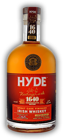 Hyde No.8 Irish Whiskey Heritage Cask 1640 Commemorative Edition 43% Hyde No.8 Irish Whiskey Heritage Cask 1640 Commemorative Edition 43% Ein üppig-cremiger und malzig-süßer Tropfen. 0,7	 Liter - Vol 43%