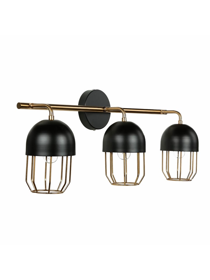 Licht-Erlebnisse Wandlampe in Schwarz Gold günstig kaufen onesize