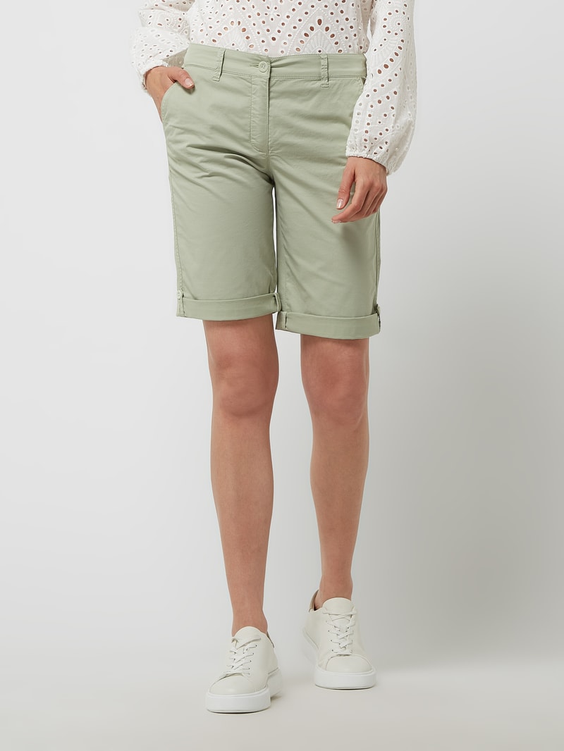 Chino-Shorts mit Stretch-Anteil Modell 'Neila' in hellgrün