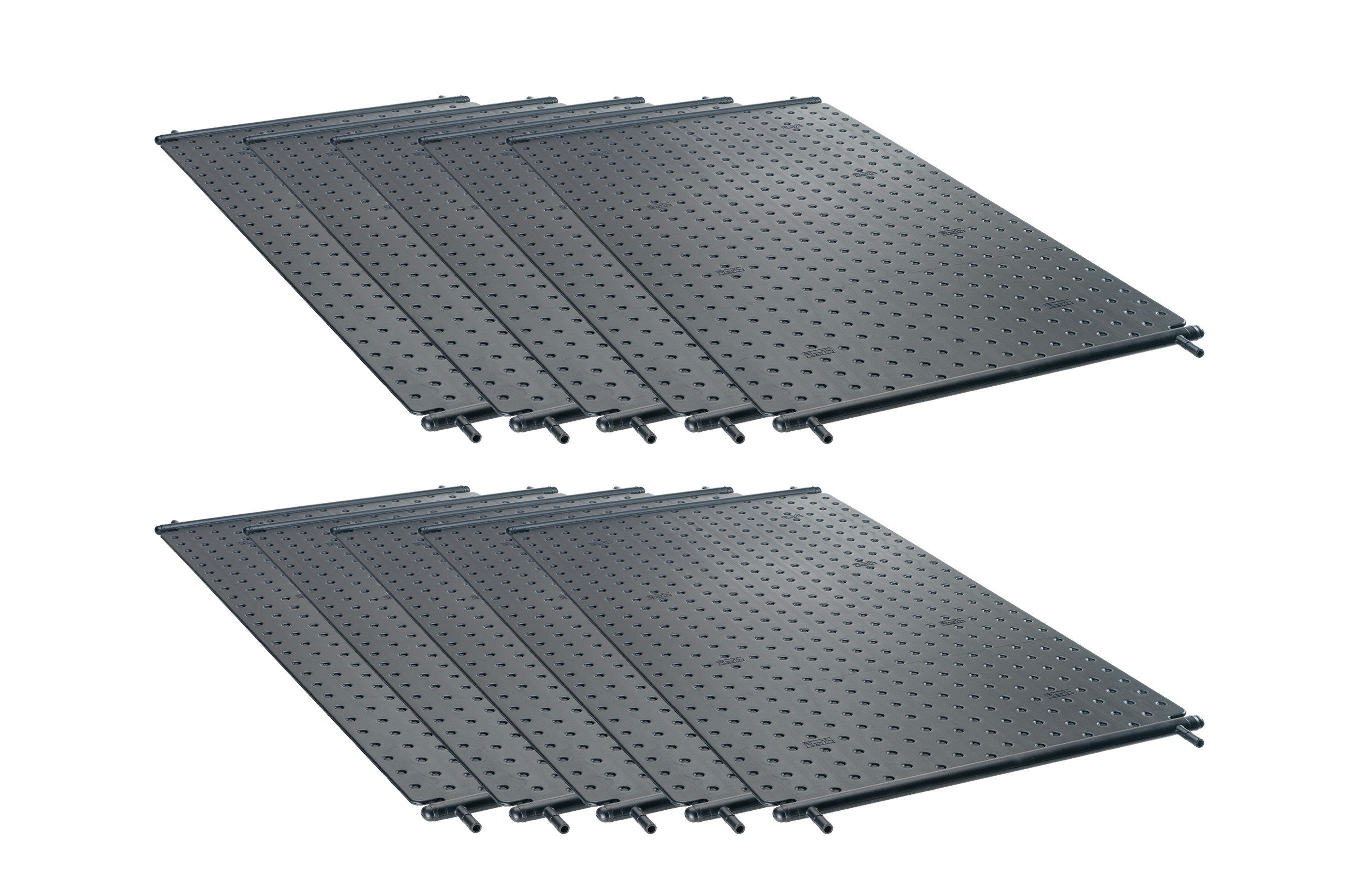 Poolomio Solarabsorber Pool-Solarheizung HelioPool Komplettset 22,20 m², 2 x 5er-Reihe übere