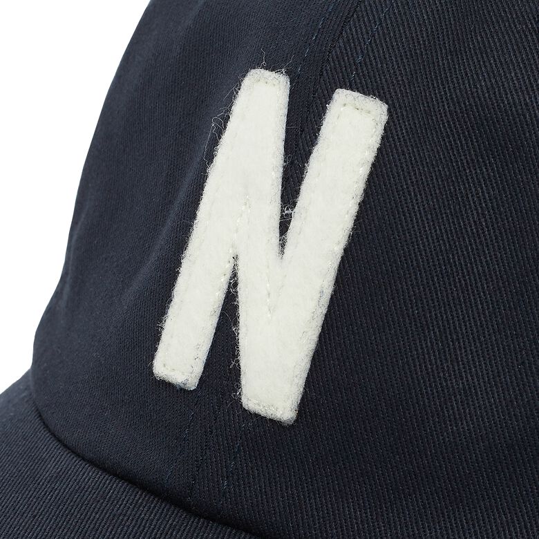 Norse Projects Felt N Twill Sports Cap dark navy