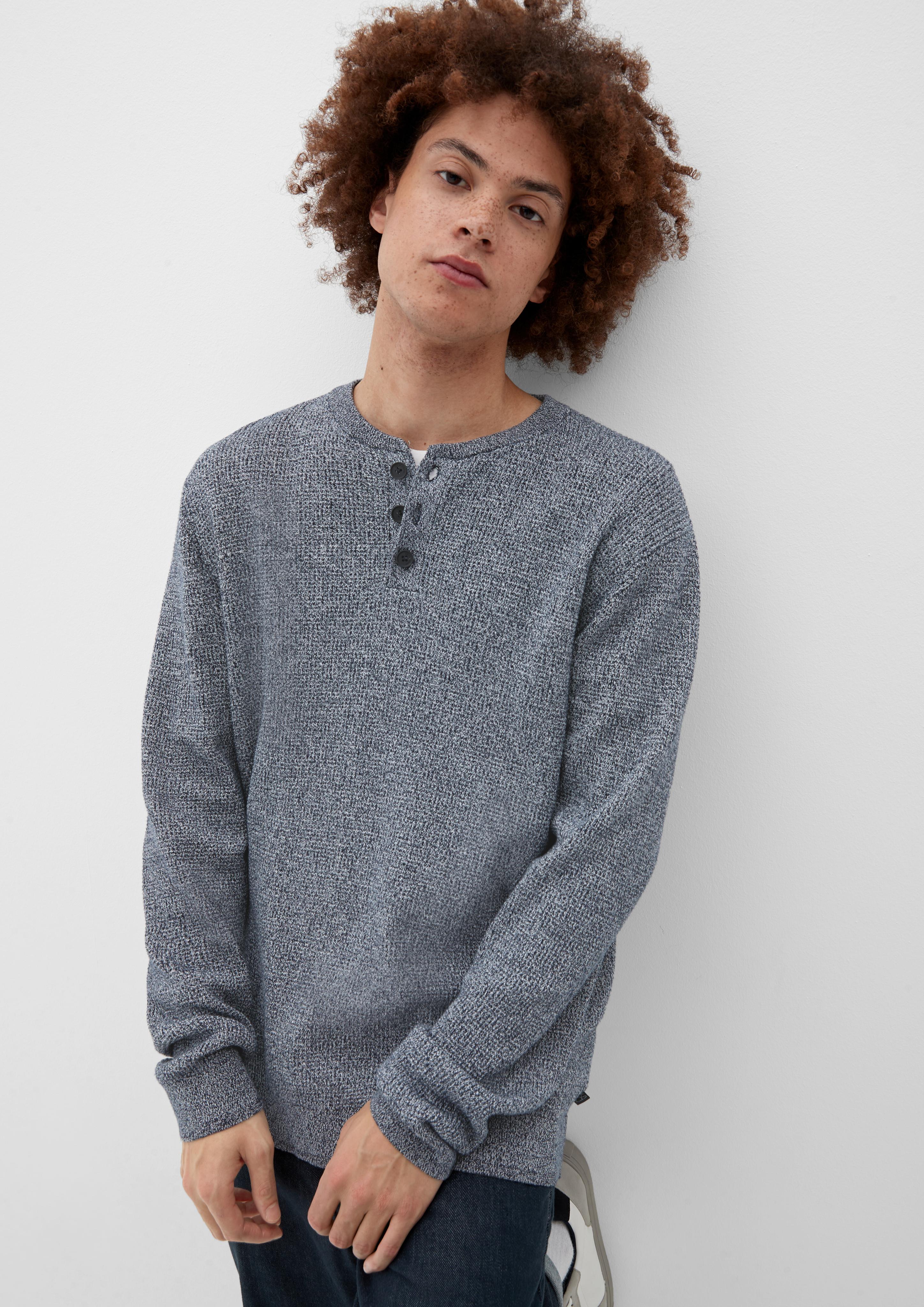 Strickpullover mit Henleyausschnitt  2123353-59W0