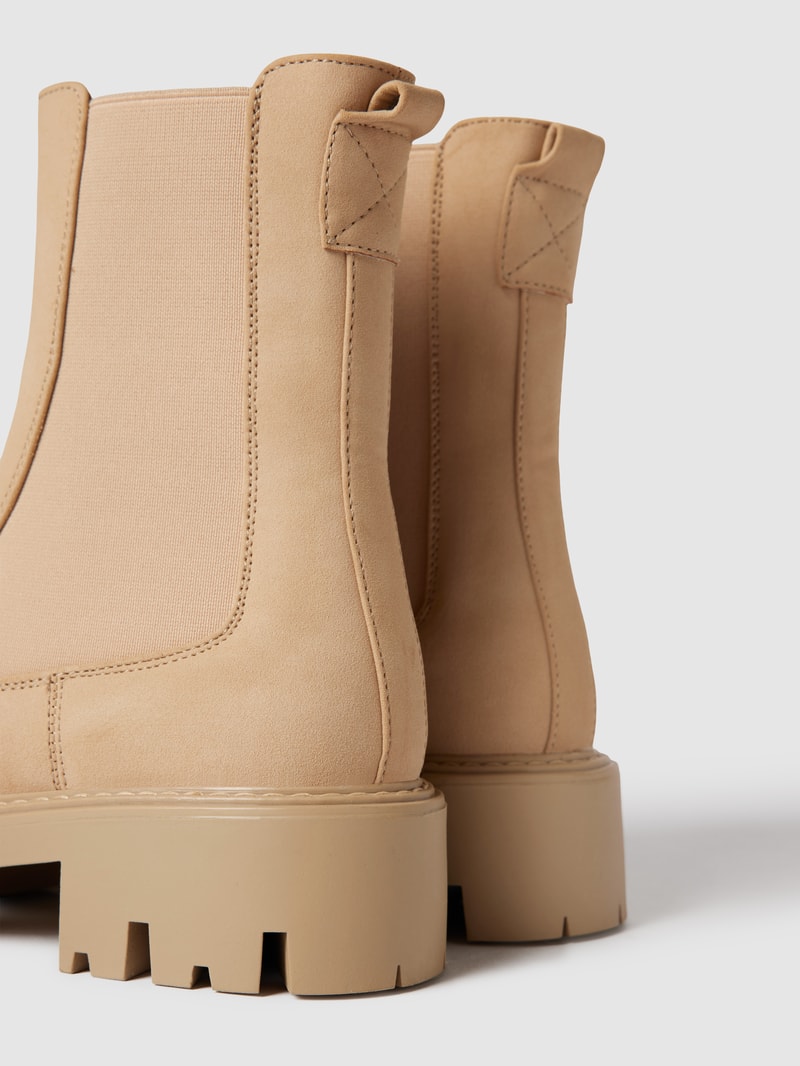 Chelsea Boots mit Gummieinsatz Modell 'BETTY' in sand