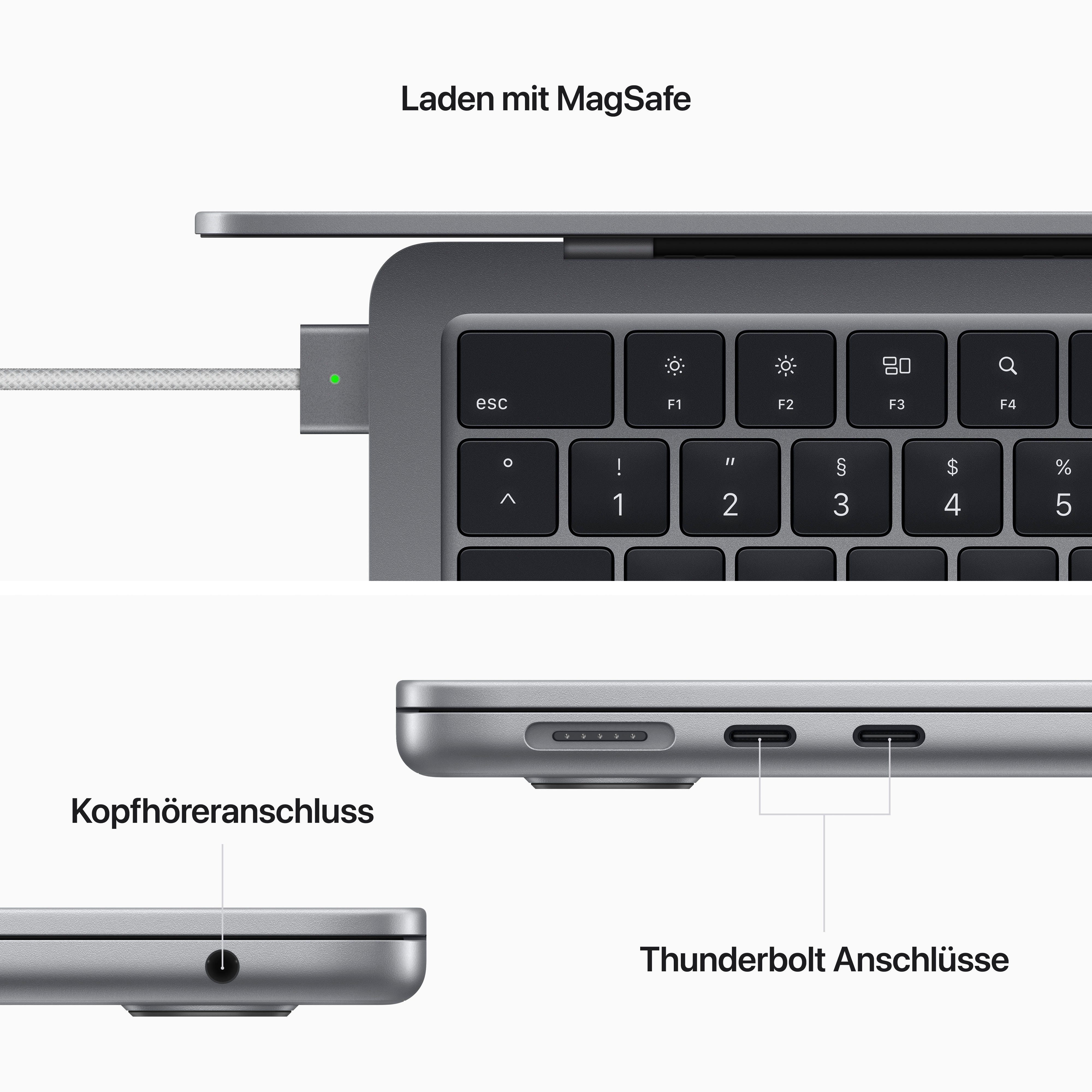 Apple MacBook Air Notebook (34,46 cm/13,6 Zoll, Apple M2 M2, 8-Core GPU, 256 GB SSD)