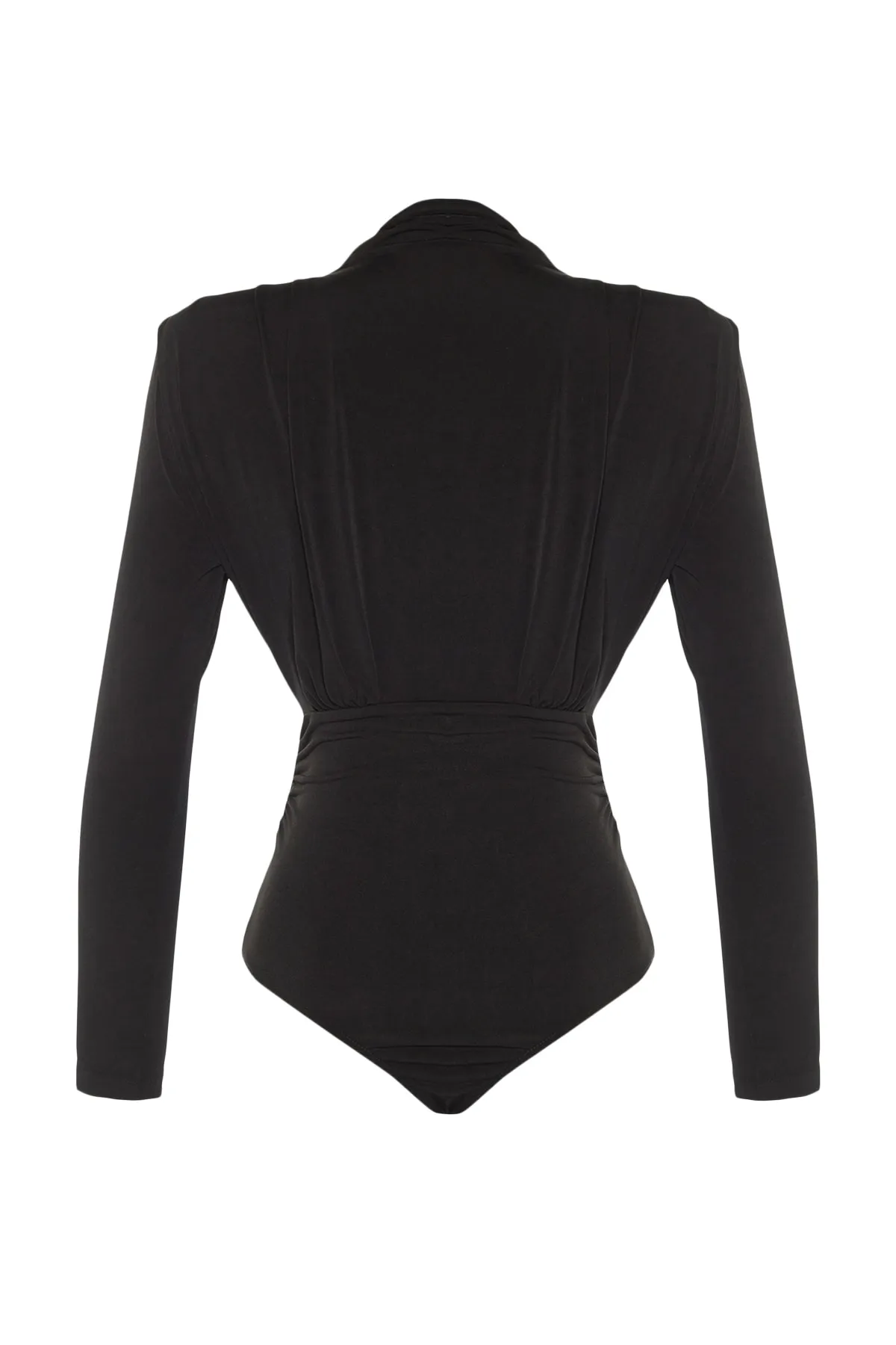Trendyol Collection  Schwarzer Strick-Body mit Druckknöpfen TPRAW23BD00048