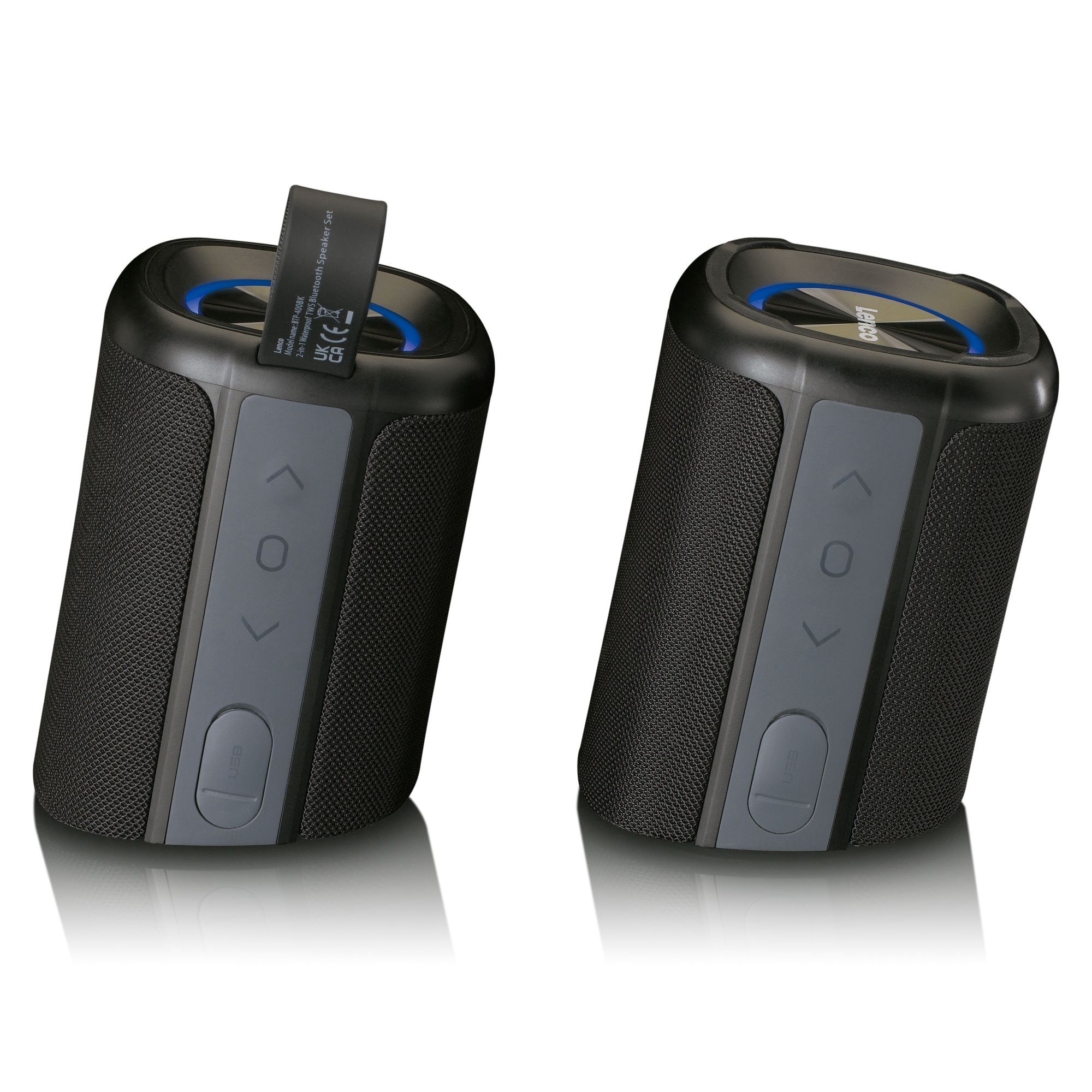 Lenco BTP-400BK 2 in 1 Bluetooth Lautsprecher