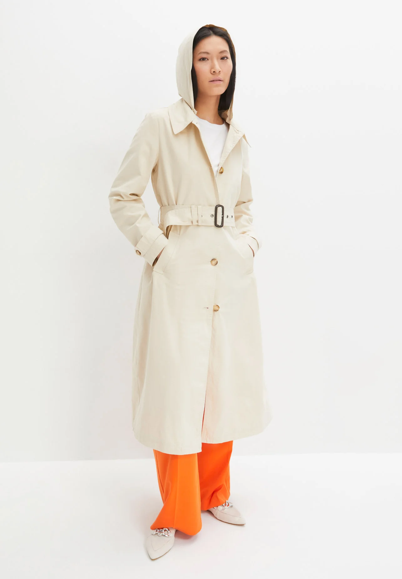 bonprix IN-OPTIK MIT ABNEHMBARER KAPUZE - Gabardina