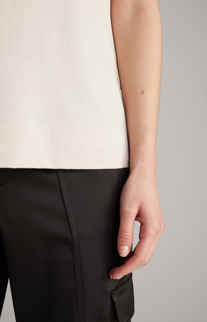 Baumwoll-T-Shirt in Beige