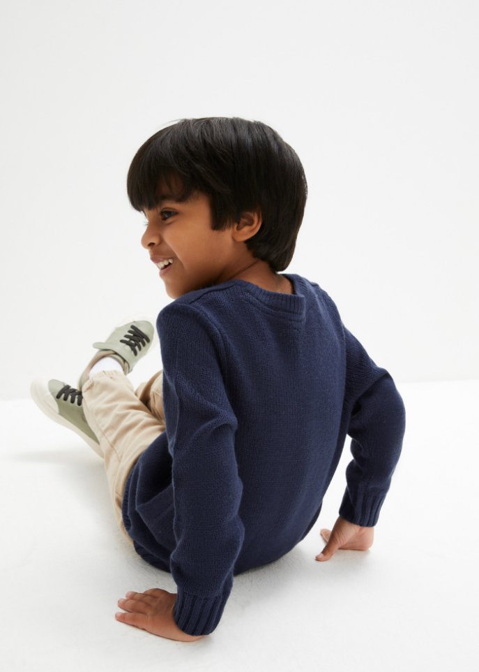 Jungen Baumwoll-Strickpullover