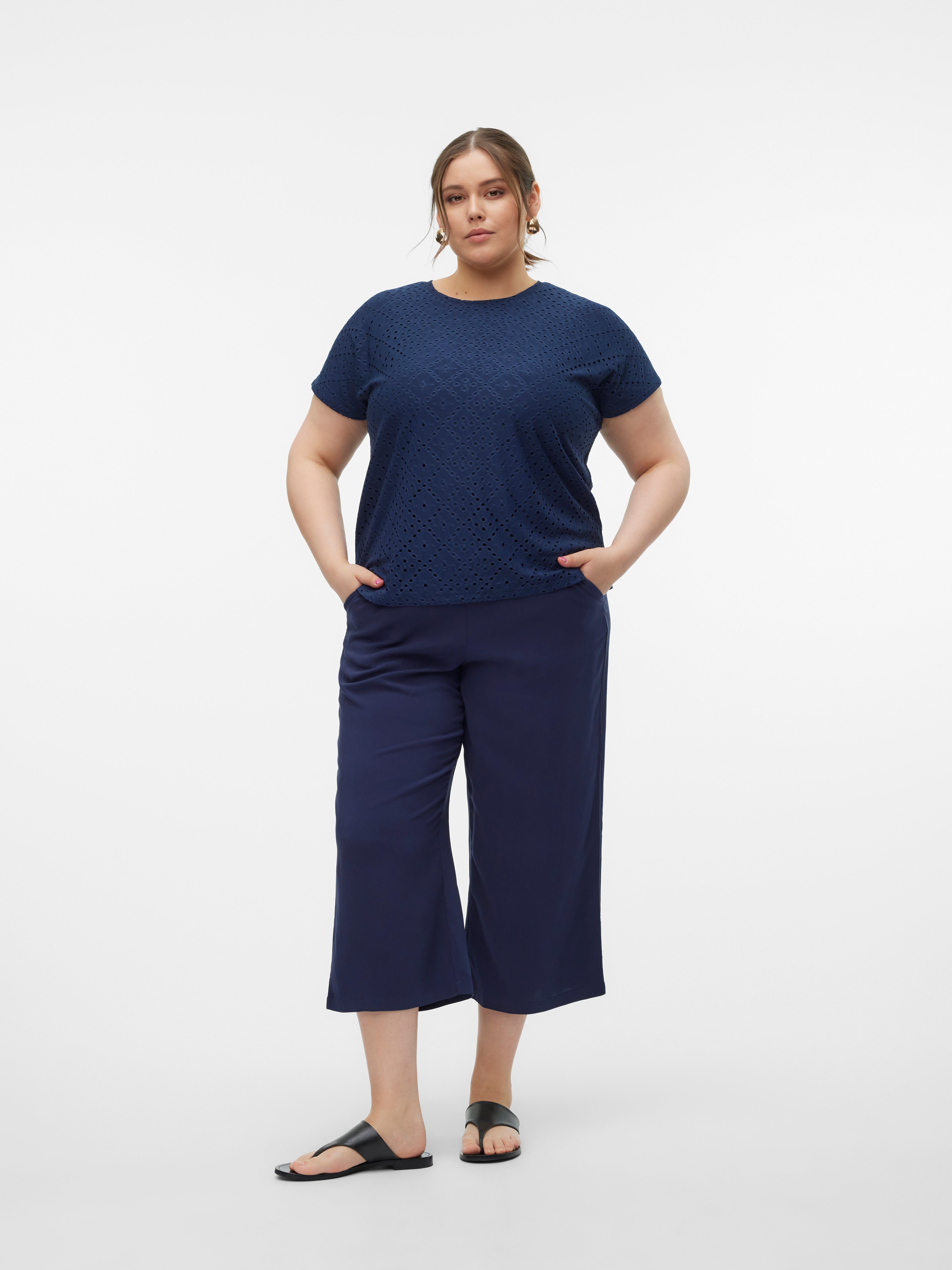 VMCEASY Hohe Taille Culottehose
