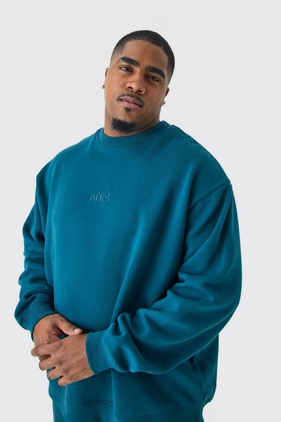 Plus Offcl Oversized Extended Neck Sweatshirt Tracksuit