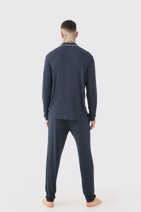 Tall lockeres Premium Loungewear-Hemd & Höschen