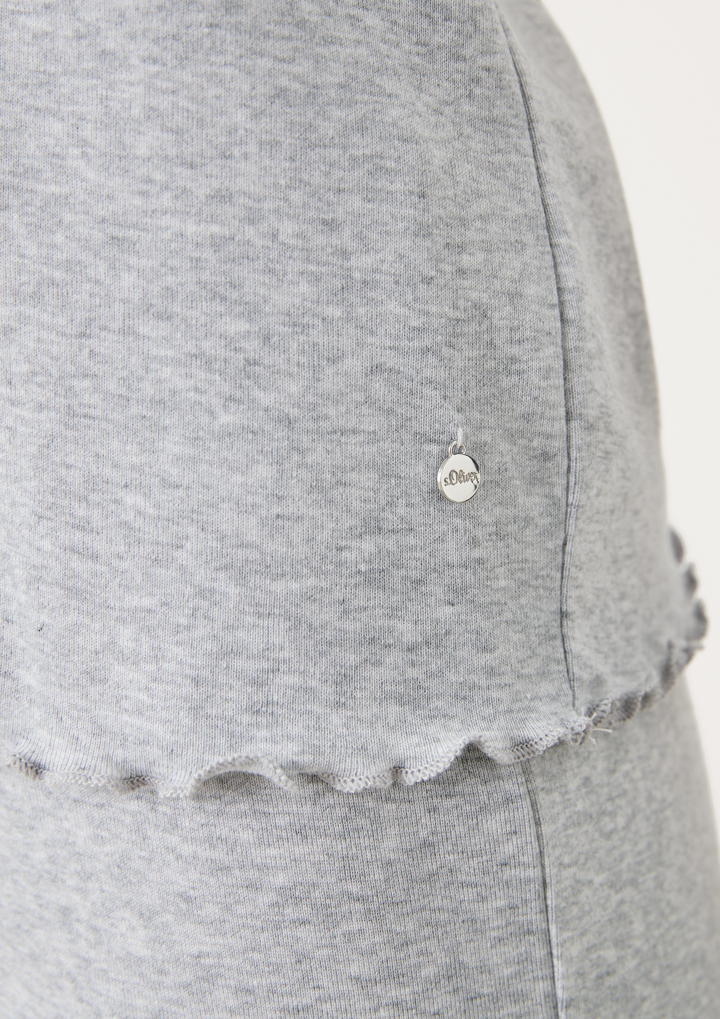 Pyjamashirt mit Wellensaum  6006120-9400