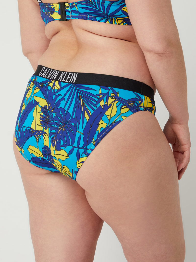 PLUS SIZE Bikini-Hose mit Logo-Bund in royalblau