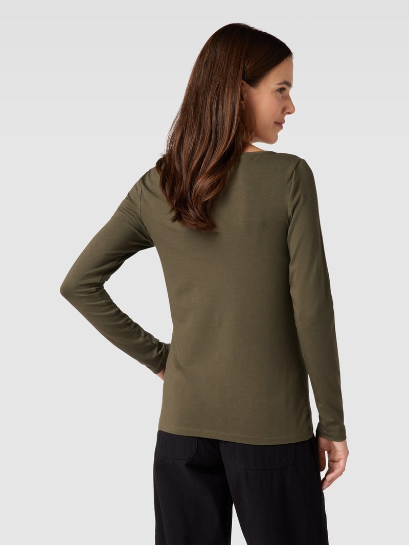 Longsleeve mit U-Boot-Ausschnitt in schilf