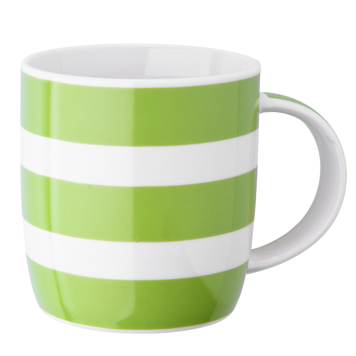 Tasse mit weißen Streifen