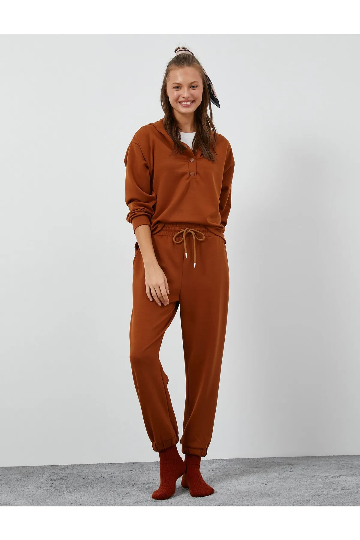 Koton  Jogger-Pyjamahose mit Spitzenbund