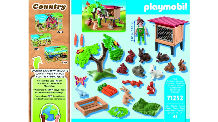 PLAYMOBIL 71252 - Country - Kaninchenstall