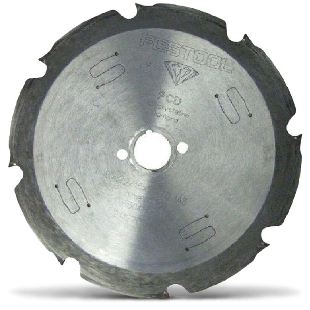 Disco de serra FESTOOL de 160 mm com 8 dentes em PCD para corte de fibrocimento.