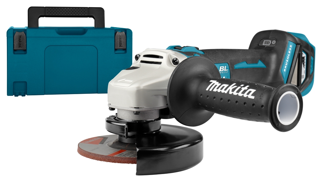 Makita DGA513ZJ 18V Haakse slijper 125 mm met rem in Mbox excl. accu