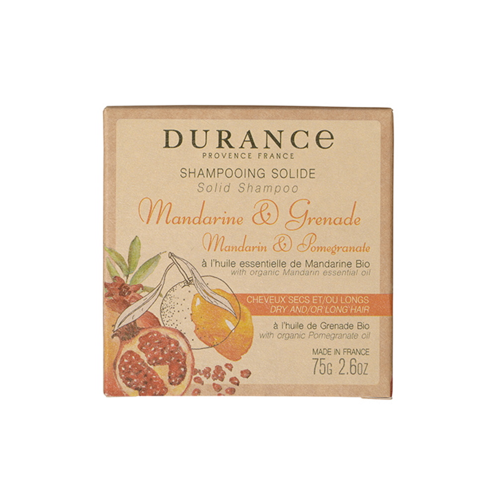 durance Mandarine Grenade Shampooing solide 75 gr cheveux secs