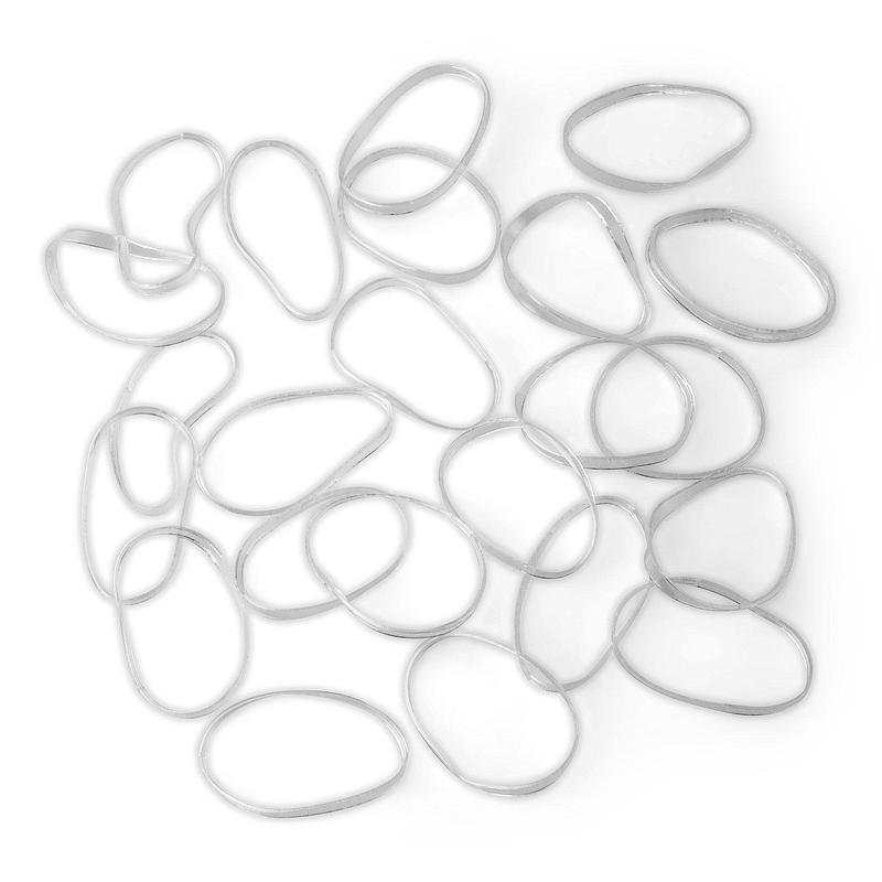 Essentii Hårstrikk silikon, 100 stk transparent