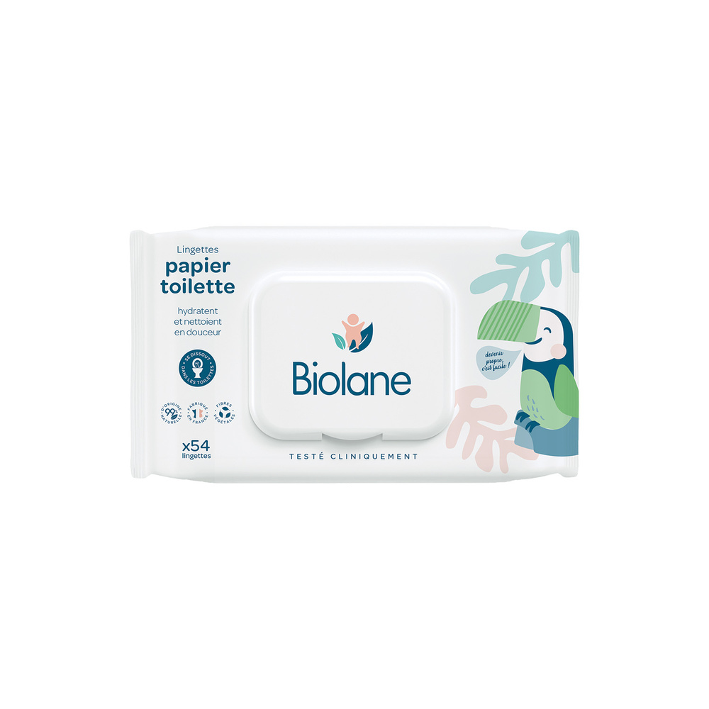 biolane Lingettes papier toilette X54 Lingettes