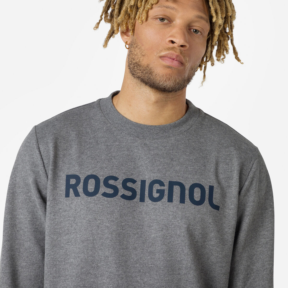 Herrensweatshirt mit Logo und Rundhalsausschnitt