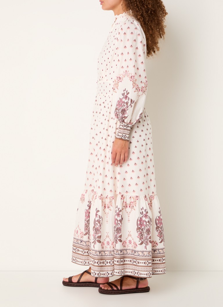 Abito lungo a blusa Neo Noir Anabel con stampa floreale