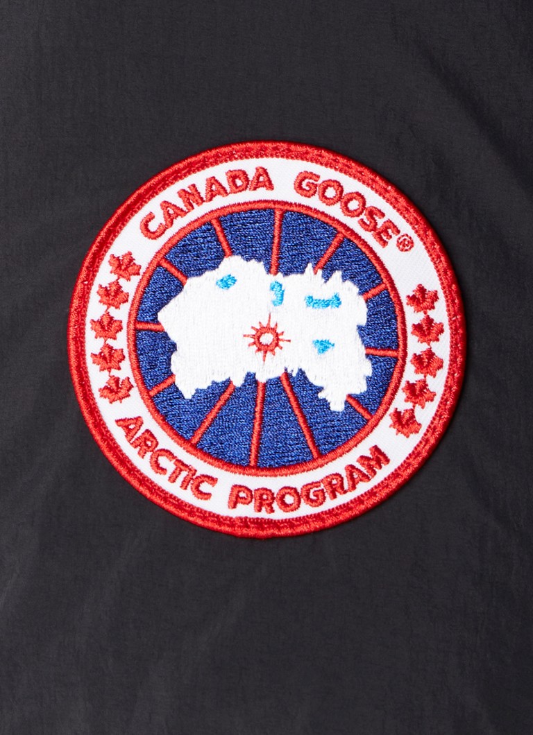 Jachetă matlasată Canada Goose Lawrence cu logo și umplutură de puf.