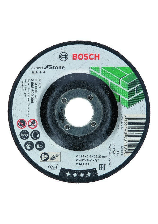 Bosch plavi pribor 2608600004 Zakrivljena rezna ploča Expert za kamen C 24 R BF, 115 mm, 2,5 mm