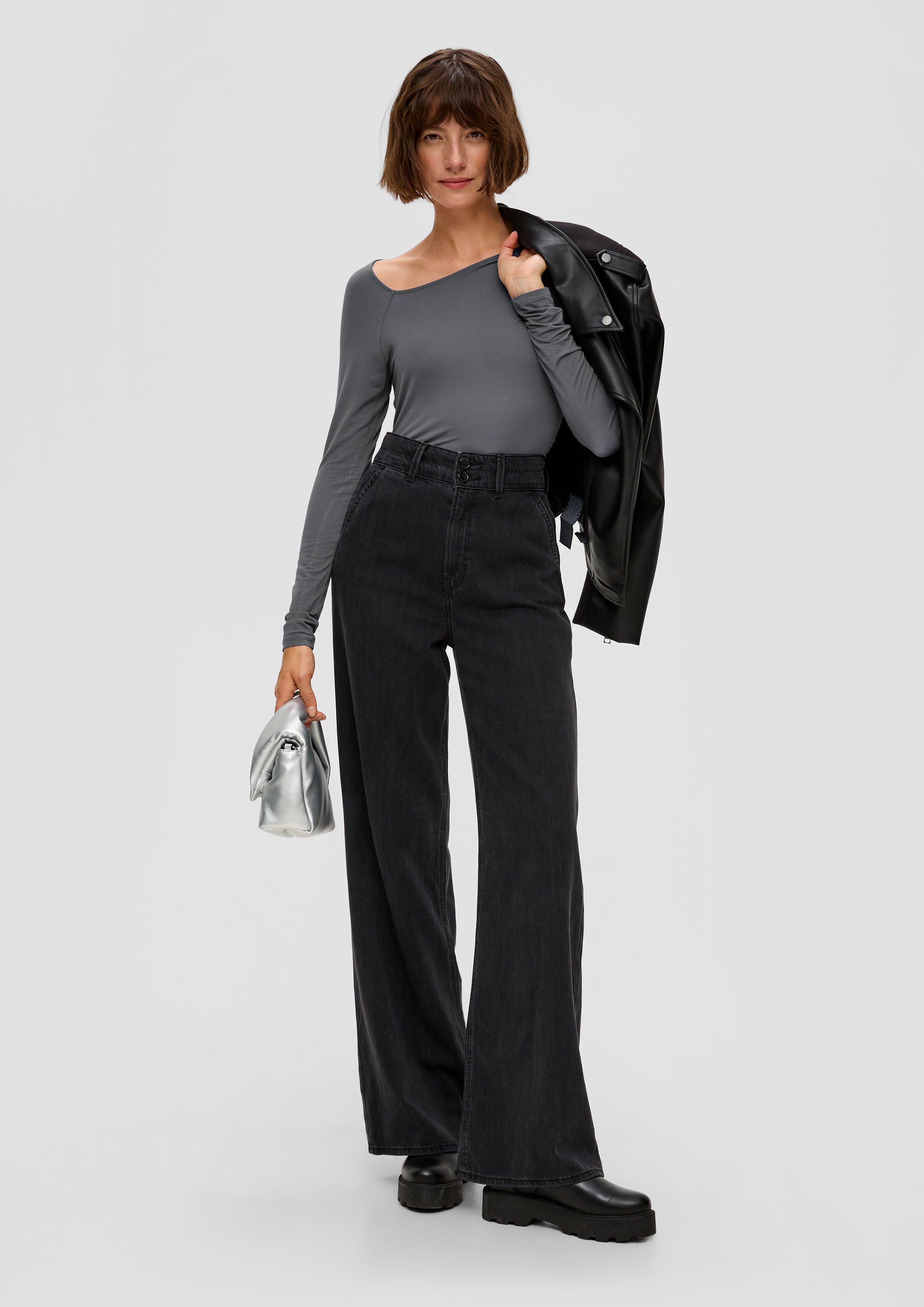 Leicht transparentes Longsleeve aus Lyocellmix  2139158-9824