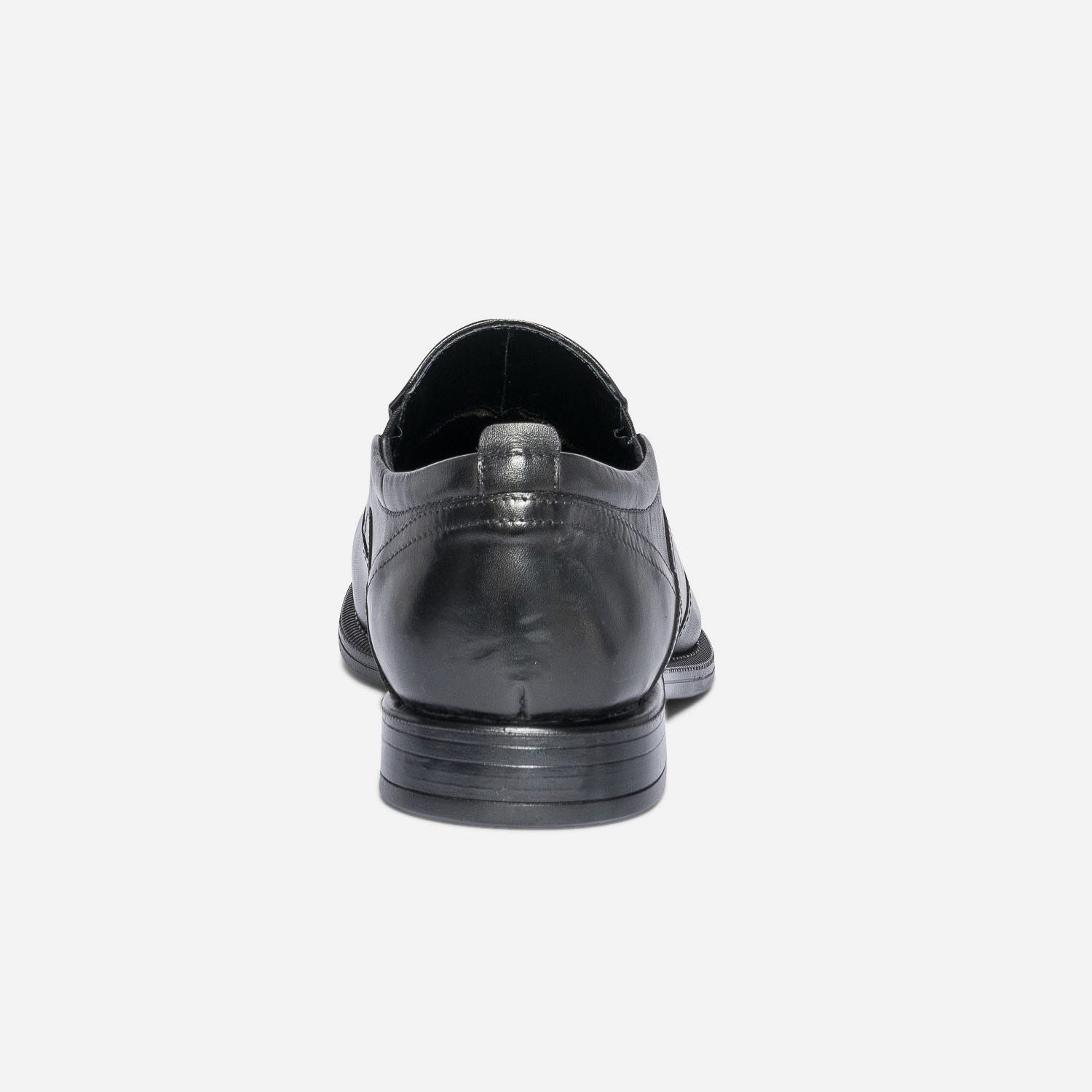 Derby élastiqué noir éco-conçu en cuir