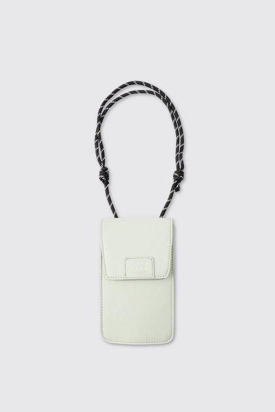 Hellgraue PU Man Handy-Tasche