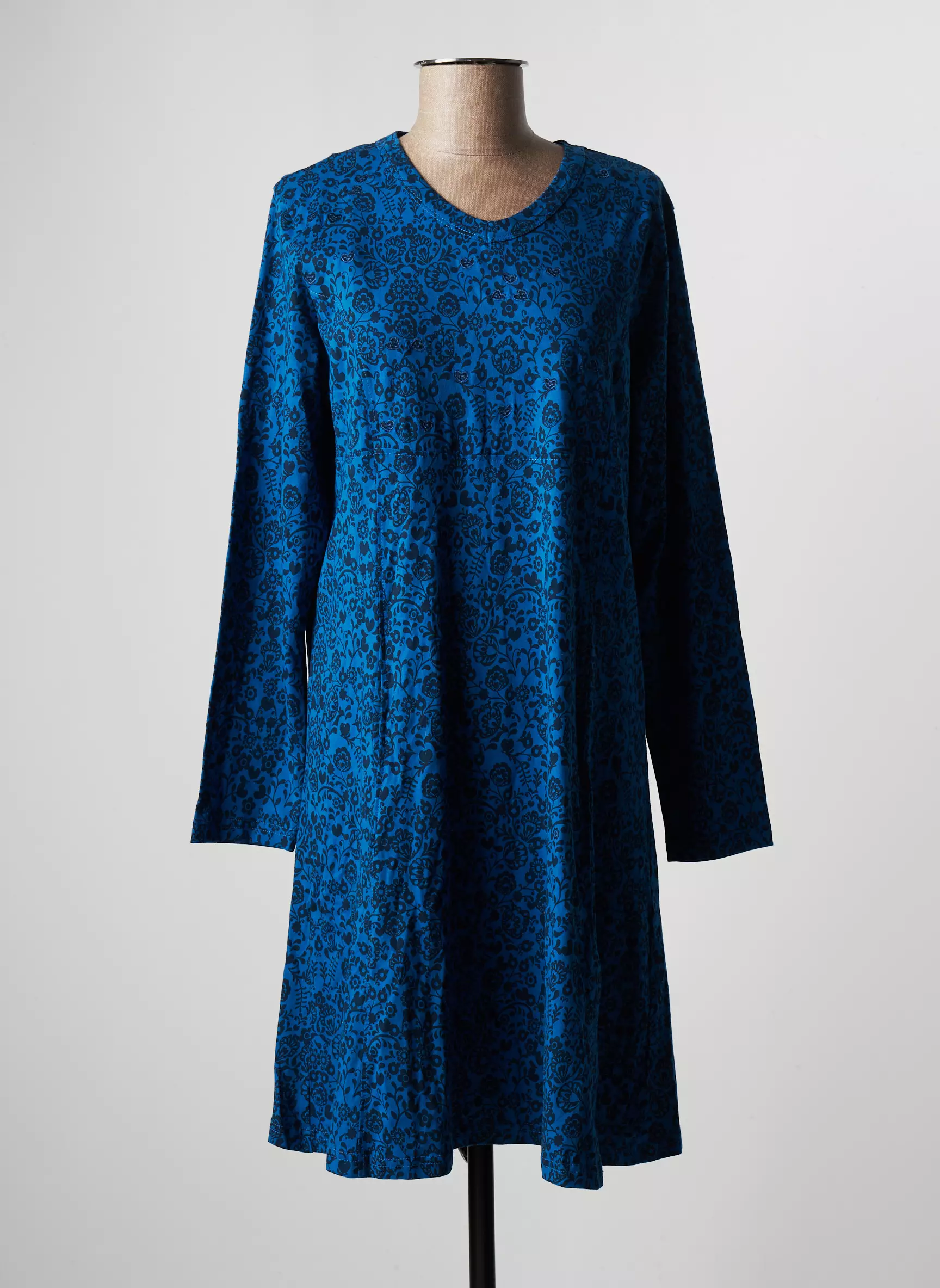 Agathe   Louise Robes Mi Longues Femme couleur bleu