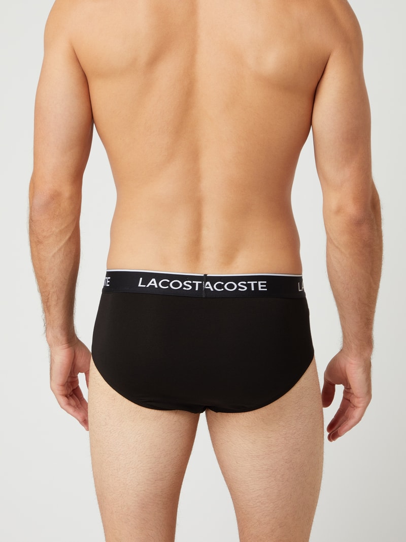 Slip mit Stretch-Anteil im 3er-Pack in schwarz