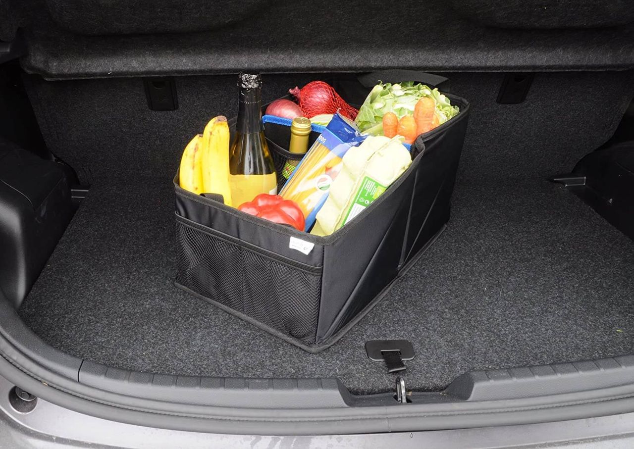trends4cents Wumbi Aufbewahrungsbox Blau KfZ Kofferraum Kofferraumtausche Organizer Auto Tasche