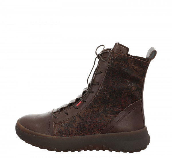 KUSABI Schnürboots - Espresso/Kombi