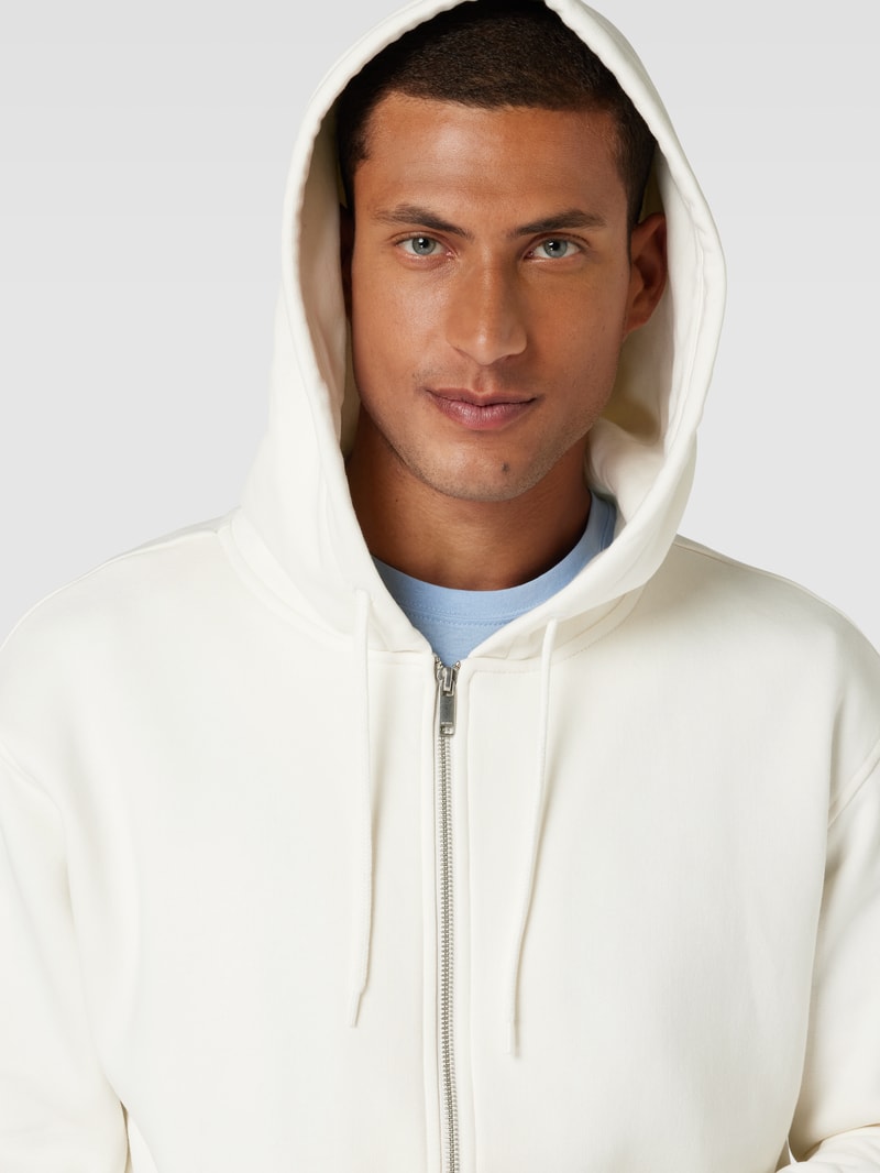 Sweatjacke mit Kapuze in offwhite