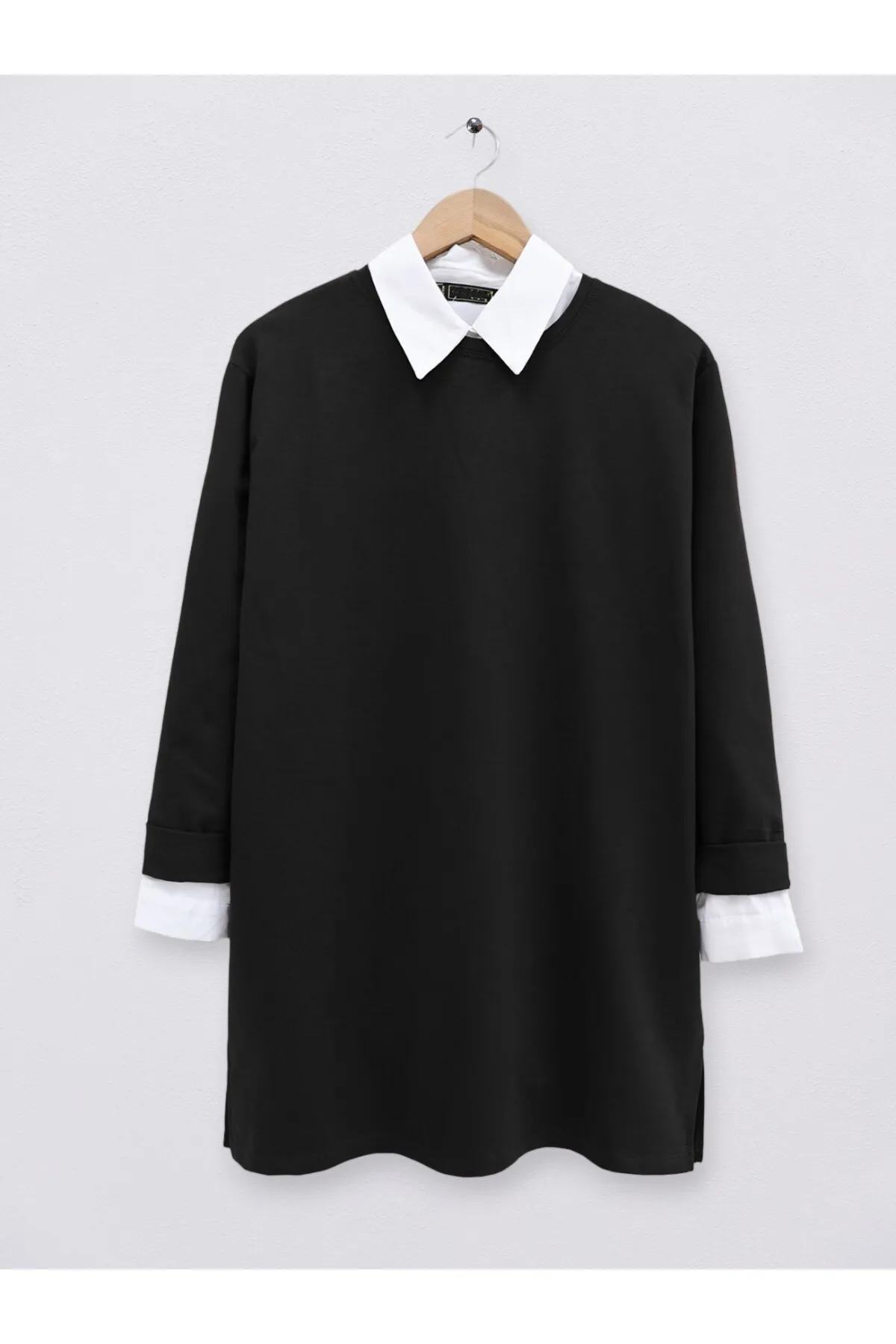 Modamorfo  Loses Sweatshirt mit Rundhalsausschnitt und Schlitz