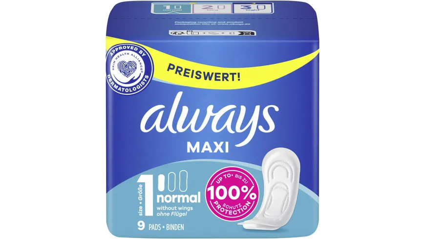 Always Maxi Damenbinden Classic 9ST Sparpaket