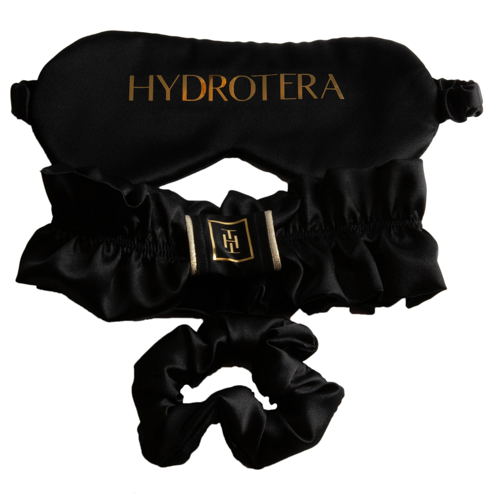 hydrotera Pack RELAXATION Noir Set de 3 accessoires, cheveux et visage