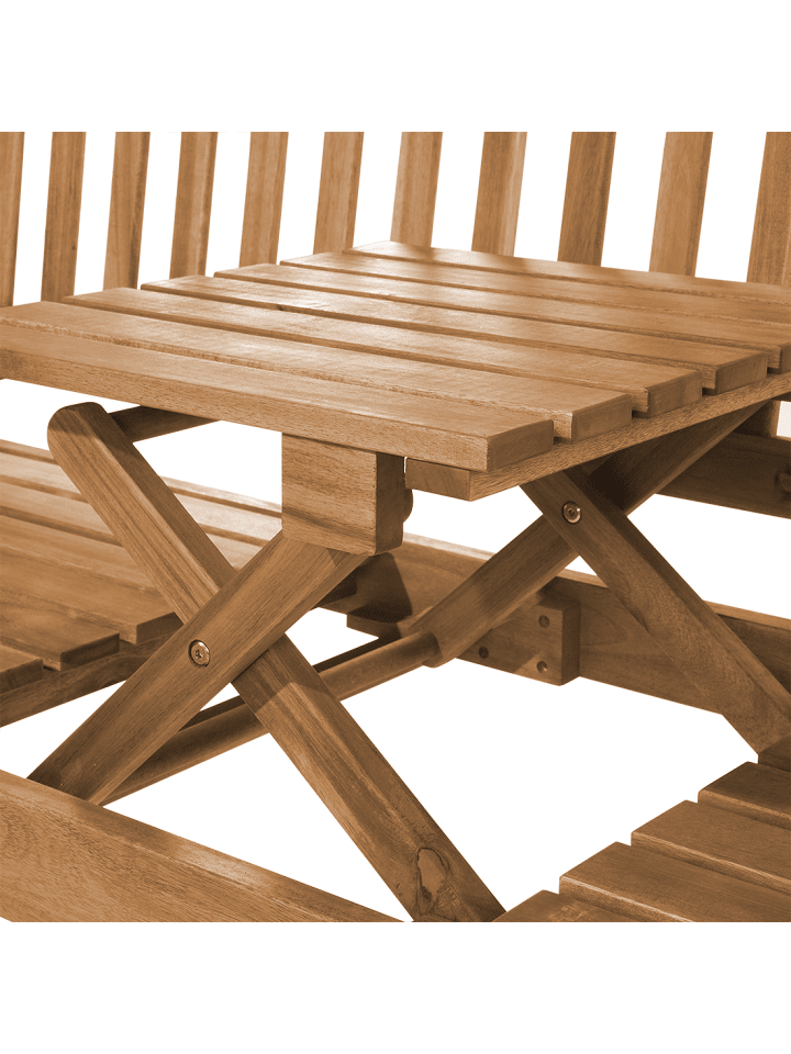 Beliani Gartenbank HILO in Heller Holzfarbton - (W) 150 x (H) 102 x (L) 54 cm günstig kaufen onesize