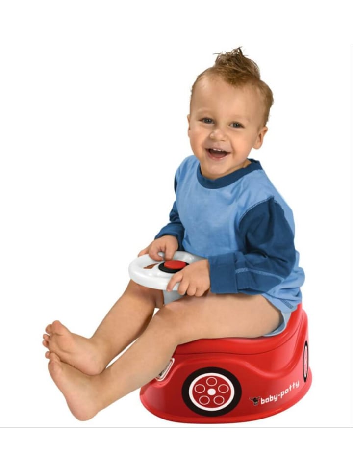 BIG Töpfchen Baby-Potty mit Lenkrad, Kunststoff, ca. 43x31x28 cm, rot, ab 12 M. günstig kaufen onesize